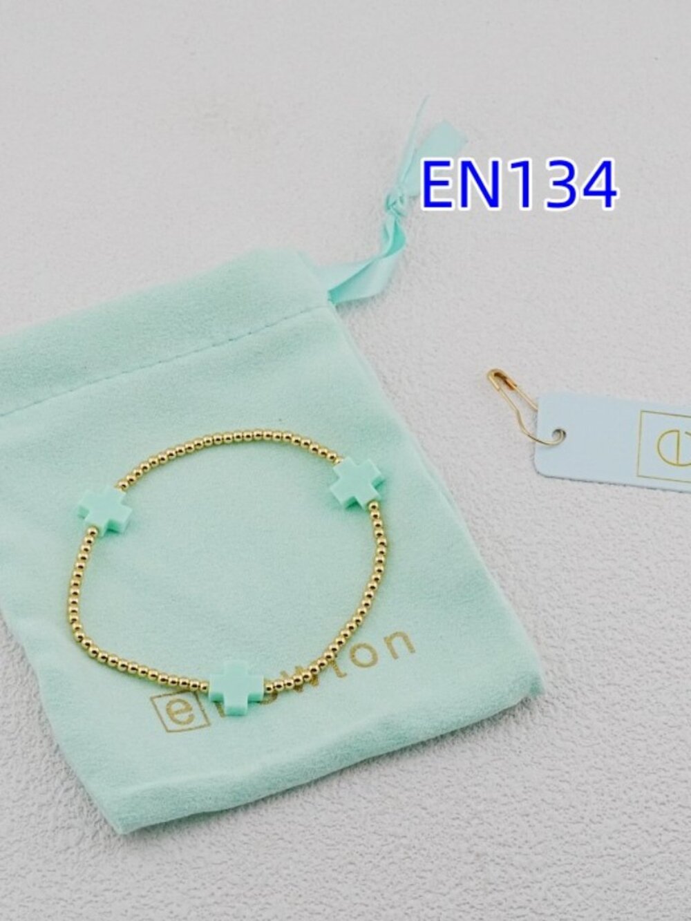 Enewton Gold Bead Cross Bracelet